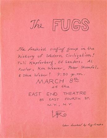 ED SANDERS (1939- ) The Fugs.